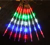 Weihnachtslaterne für den Außenbereich, 50 cm, 30 cm, 8 Stück/Set, Meteorschauer-LED-Laternenkette, Neon-Wasserfall-Lichter, bunte Pop-Deko-Lichter