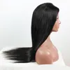 insan saç perukları düz dalga 130 yoğunluklu dantel frontal peruk önde koparılmış bebek saçları tam remy doğal siyah hotlove ücretsiz dhl