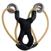 Professional Slingshot Catapult aço inoxidável Sling tiro poderoso poderoso com Rubber Band Outdoor Sports Caça Tiro