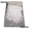 TRANSGEMS 2MM = 0.035CARAT合計1 CTW Fカラー認定ラボ増強モアッサナイトダイヤモンドルースビーズテストポジティブ