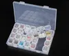 Wyczyść Plastikowy 28 Slots Puste pudełko do przechowywania Nail Art Rhinestone Narzędzia Koraliki Biżuteria Koraliki Wyświetlacz Storage Box Case Organizator Uchwyt