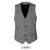 2018 New arrival winter men's slim woolen casual plaid European style vest Mens fashion  design suit vest waistcoat fashion