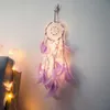 Handmade LED Light Dream Catcher Feathers Car Home Wall Hanging Decoration Ornament Gift Dreamcatcher Wind Chime