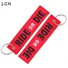 1pcs Keychain Gardez le calme et continuez à la chaîne de clé pour motos et voitures cool Porte-clés Broderie Porte-clés FOBS