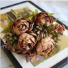 8 Head Silk Peony Artificial Flower Display Fiori finti Wedding Room Home Party Garden Decor Multi colori