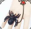 Heiße Halloween-Party, Goth, Punk, Retro, schwarze Spinne, Spitze, Damenarmband, Band, Ring, Integration, Mode, klassisch, exquisite Eleganz