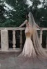 Chic İki Adet Mermaid Gelinlik Dantel Sheer Uzun Kollu Gelin Törenlerinde Sweep Tren Dubai Arapça Vestidos Custom Made