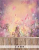 Spadające różowe płatki baby shower backdrop do fotografii drukowane kwiaty noworodka dzieci kwiatowy photo tło drewniana podłoga