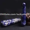 5Pcs Sodalite 110MM All Natural Gemstone Rock Crystal Massage Wand Hand Polished Smooth Blue Sodalite Stone Round Ended Acupoint Point Stick