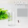 Flacons compte-gouttes en verre transparent de 100ml, bouteilles de liquide en verre rechargeables, vente en gros pour huiles essentielles et cosmétiques, 420 pièces/lot, DHL gratuit