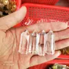 1pcs 3-4cm Natural Transparent Crystal Wand Quartz Crystal Wand Double Point Reiki Healing Natural Stones and Mineral