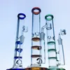 10 pouces Narguilés Heady Glass Bongs Triple Conduites D'eau Dab Rig Verre Huile Rigs Narguilé Coloré Bong D'eau Avec Banger WP525