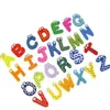 Çocuklar Bebek Ahşap Alfabe Mektubu Dolabı Mıknatıslar Ahşap Karikatür Dolabı Mıknatıslar Eğitim Öğrenme Çalışması Karikatür Oyuncak Unisex Hediye