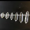 5PC poli clair Quartz cristal Point prisme baguette Double terminaison naturel blanc cristal de roche Quartz minéral guérison méditation 3760047