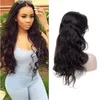 Indian Virgin Hair Lace Front Wigs Body Wave 14-32inch Human Hair Lace Wigs Natuurlijke kleur met babyhaar