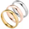 Größe 5-12 316L Gold Silber Schwarz Edelstahl Band Ring für Frauen Bandringe Engagement Hochzeit Brautschmuck Günstiger Großhandelspreis