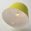 Nórdico moderno simple LED lámpara colgante colorido macaron metal pantalla lámpara colgante redondo habitación de los niños vestíbulo dormitorio E27 bombilla accesorio de iluminación