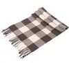 Nya vintermän Scarf Mens och Womens Scarf Pure Cashmere Scarves Tjocka Autentiska British Plaid Cashmere Scarves