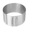 Círculo de aço inoxidável retrátil Mousse anel ajustável bakeware o tamanho, diâmetro 16 cm - 30 cm (6 polegadas - 12 polegadas ajustável)