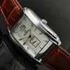 2018 nieuwe stijl heren quartz horloge rechthoekige zakelijke casual kalender riem automatische mechanische horloge Montre Homme gratis verzending
