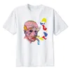 Atacado - Voluntário de Investigação T-shirt Homens Slim Funky Impressão Colorida Trippy Camiseta Masculina Vintage Tshirt Cruio Top Top Tees