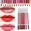 Partihandel Hot Sale Kosmetisk Professionell Trä Lipliner Vattentät Lady Charmig Läppfodral Mjuk Penna Makeup Gratis Frakt