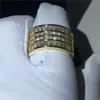 Luxury ring setting 5A Cz Stone Yellow Gold Filled Engagement wedding band ring for women Bridal Fine Jewelry9260741