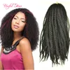 Synthetisches mongolisches Flechthaar 18 Zoll Afro verworrenes lockiges Marley-Zopf-Ombre-blonde Haarverlängerungen Marley-Häkelzöpfe-Haarverlängerungen