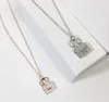 925 Sterling Silver Fashionable Accessory Shape Of Handbag With H Clavicle Necklace Novel Design Golden And Silver