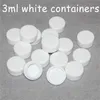 Witte waxcontainers siliconen doos 3ml siliconen container non-stick food grade jars dab opslag jar oliekehouder voor vaporizer vape rigs