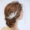 Nuovo design da sposa fiore copricapo pettine per capelli perle da ballo accessori per capelli accessori per capelli fatti a mano per donna