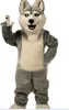 2018 Hochwertiger Fancy Grey Dog Husky Dog mit dem Aussehen eines Wolf-Maskottchen-Kostüms Mascotte Adult Cartoon Character Party Kostenloser Versand