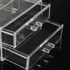 Portable Transparent maquillage organisateur boîte de rangement acrylique maquillage organisateur cosmétique maquillage tiroirs de rangement noël