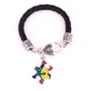 Mode Sensibilisation à l'autisme Puzzle Classique Argent Plaqué Carré Émail Charme Homard Griffe Bracelet Commerce Assurance Service4472896