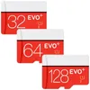 New Evo Plus 32GB 64GB 128GB Klass 10 80MB / s Evo + UHS-i Memory TF-kort med Adapter Retail Package