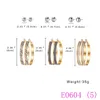 3 set Fashion Gold Color Crystal Stainless Steel Stud Earrings Set For Women Punk Mixed party jewelry aros E0545