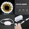 13 قدمًا/4M LED LED Vanity Mirror Lights Kit Bendable لا حاجة لقطع طاولة ضوء الشريط المرنة مع مرآة مزود باهتة ومزود بالطاقة غير مضمونة