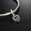 Gioielli per la festa della mamma Cristallo strass MOM perline charm Argento Big Hole Distanziatore allentato Ciondolo con perline artigianali Bracciale adatto Per la creazione di gioielli