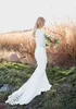 جودة عالية البوهيمي حورية البحر طويل الأكمام فستان الزفاف الدانتيل الأبيض الرسمي العروس ثوب الزفاف زائد الحجم مخصص