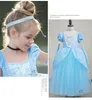 nouveau gir haute qualité princesse cendrillon 3 pièces ensembles robe d'été fille cosplay prix robe de soirée sleevelet bandeau bateau libre