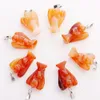 Hot Charms Natural Stone Angel Pendant Beautiful Color mixing Crystal Stone Pendants 15x20mm DIY jewelry making for women free shippin