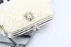 Pearl Handbags Diamond Rhinestone Luxury Banquet Package Pure Manual Satin Evening Påsar för brud- och lady bär handväskor handväska 9601683