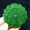 New Natural Jade Kina Grön Jade Hänge Halsband Amulet Lucky The Peacock Staty Collection Sommar Ornament Natursten