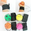 Throwing Bouncy Rubber Balls Kids Funny Elastic Reaction Training Wrist Band Ball For Outdoor Games Toy Novelty 25xq UU