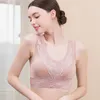 Haut façonnant en tricot de soie 100% naturelle pour femmes, avec coussinets, soutien-gorge façonnant en dentelle, taille M L XL