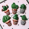 Creative Succulents Plant Shape Fridge Magnets Cute Simulate Green Cactus Decorative Refrigerator Souvenir Sticker