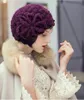 Vinterkvinnor bröllopshattkyrka pillbox vit fascinator spets stickning hatt huvudbonad hår tillbehör parti prom hattar vinter280u