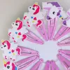 Nowy 100 sztuk / partia 4 Kolory Glitter Unicorn Hairclips Cartoon Zwierząt Włosów Klipy Śliczne Plastikowe Hairpins Dzieciak Dziedziny Akcesoria do włosów dla dziewcząt