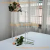 結婚式イベントテーブルの装飾のアクリルのクリアの中央正方形の花のスタンド
