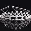 Meisjes kronen met steentjes bruiloft sieraden bruidsheadpieces verjaardagsfeestje prestaties pageant crystal tiaras bruiloft accessoires # BW-T046